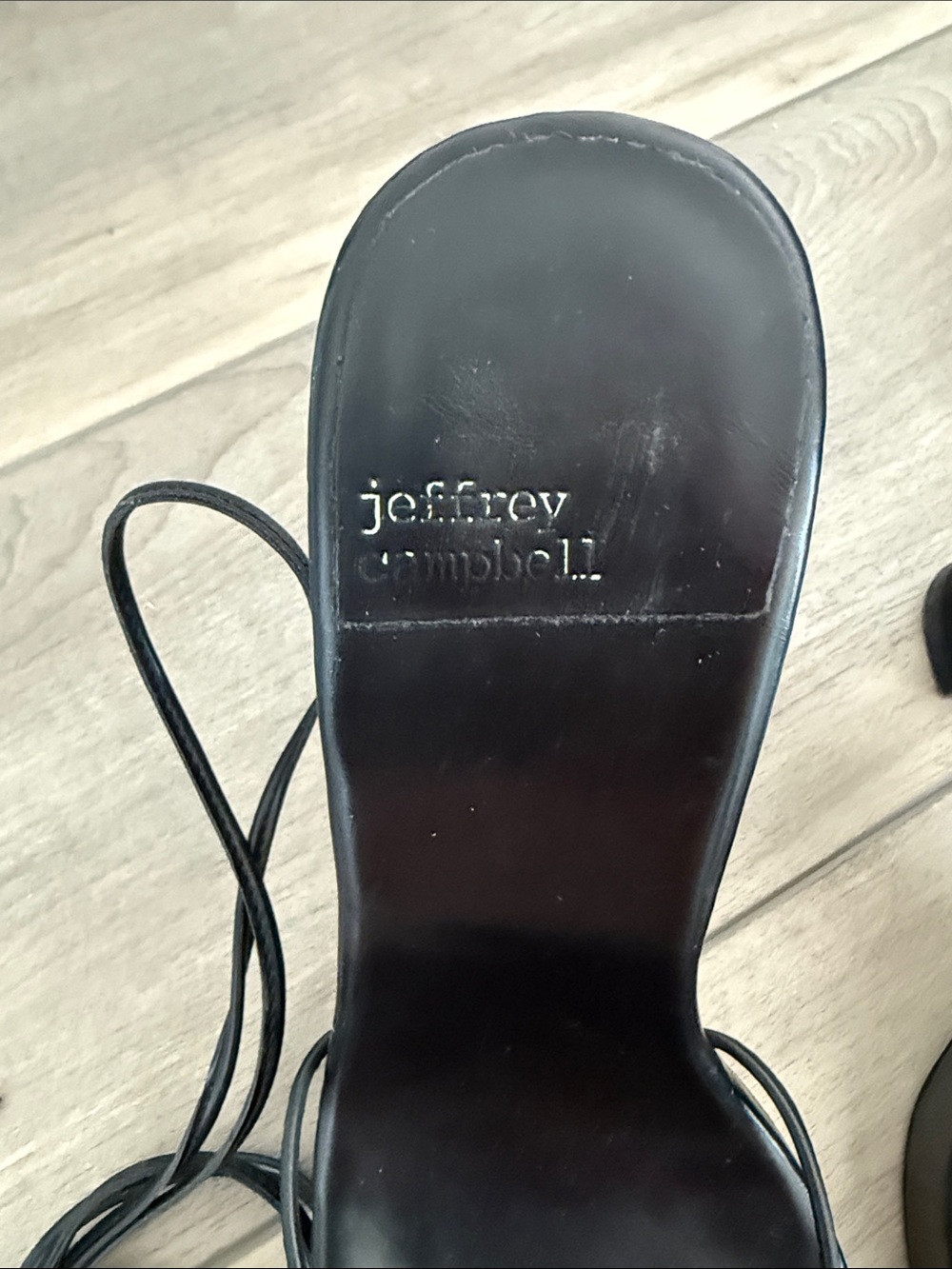 Jeffrey Campbell "Primadonna Strappy" Black Heels Size 8 - Picture 7 of 11
